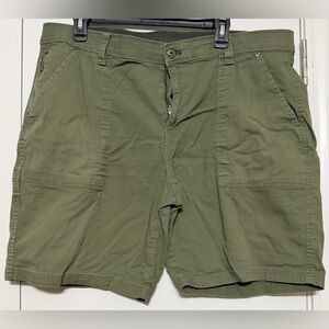 Weatherproof Olive Cargo Shorts for Men